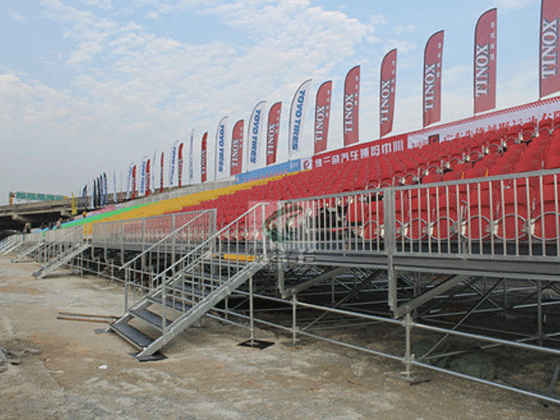 斜梁式可拆卸拼装看台-临时租赁看台 斜梁式可拆卸拼装看台-临时租赁看台