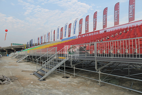 绿蛙斜梁式可拆卸拼装看台,临时租赁看台