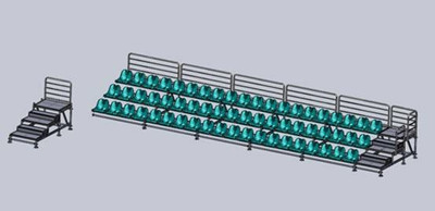 绿蛙菊花扣式可拆卸拼装看台