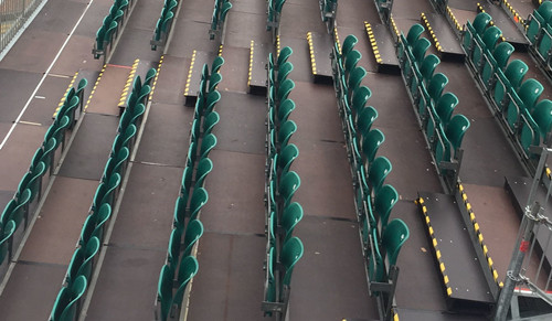 绿蛙斜梁式可拆卸拼装看台,临时租赁看台