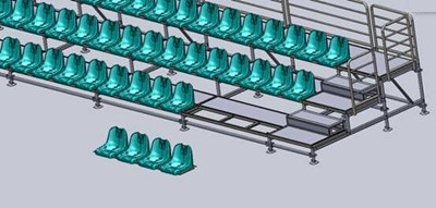 绿蛙菊花扣式可拆卸拼装看台