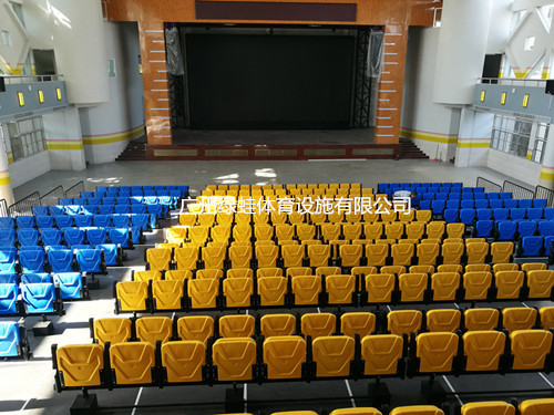广州大学附属中学一层双排伸缩看台