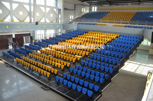 广州大学附属中学一层双排伸缩看台
