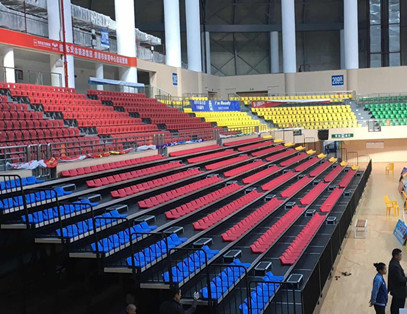 广西贵港体育中心电动伸缩看台