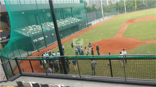 绿蛙看台积极配合华南大区深圳棒球馆项目
