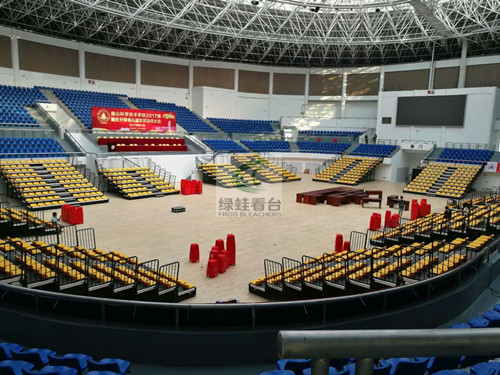 佛山科技学院再启航,绿蛙伸缩看台保驾护航