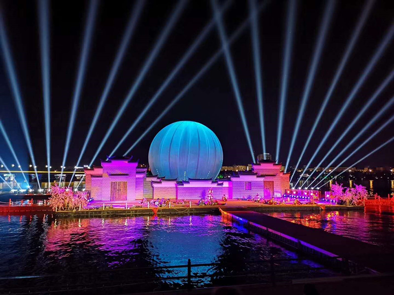 武宁山水广场演艺看台