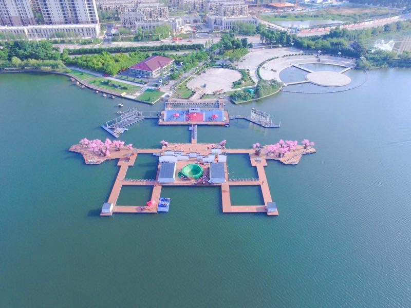 武宁山水广场演艺看台