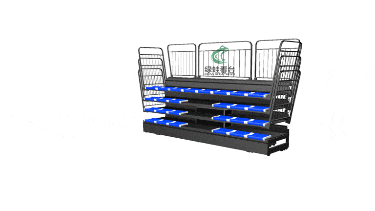 前置式低靠背注塑座椅伸缩看台