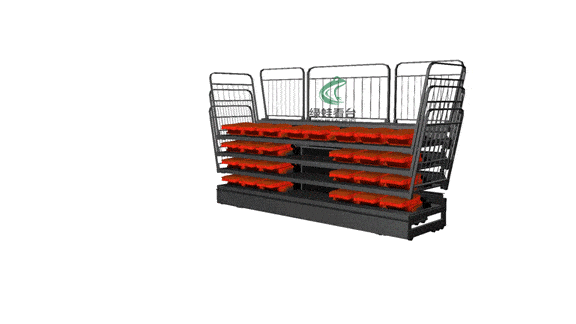 后置式高靠背翻版软包椅伸缩看台