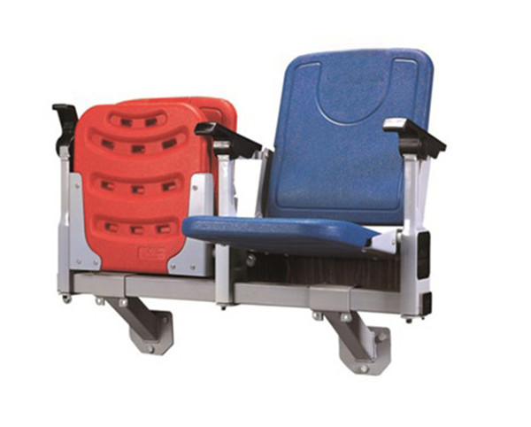 绿蛙后置式带扶手高靠背翻板椅伸缩看台