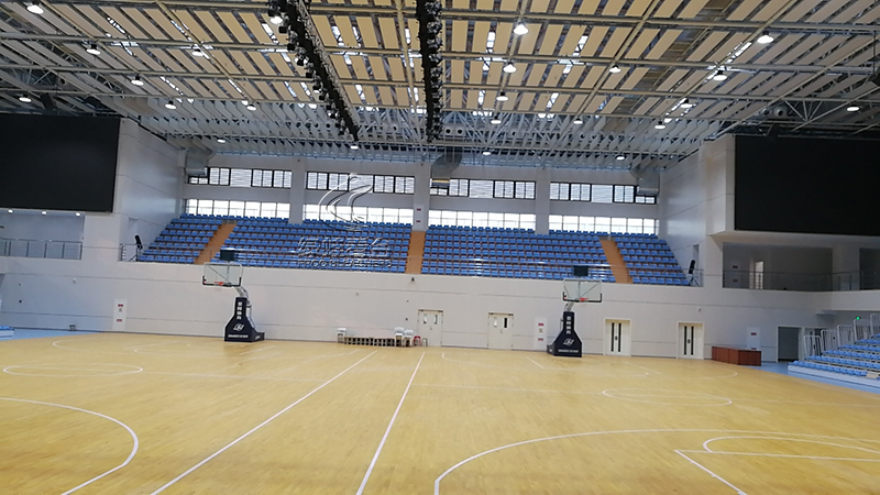 陕西服装工程学院伸缩看台案例