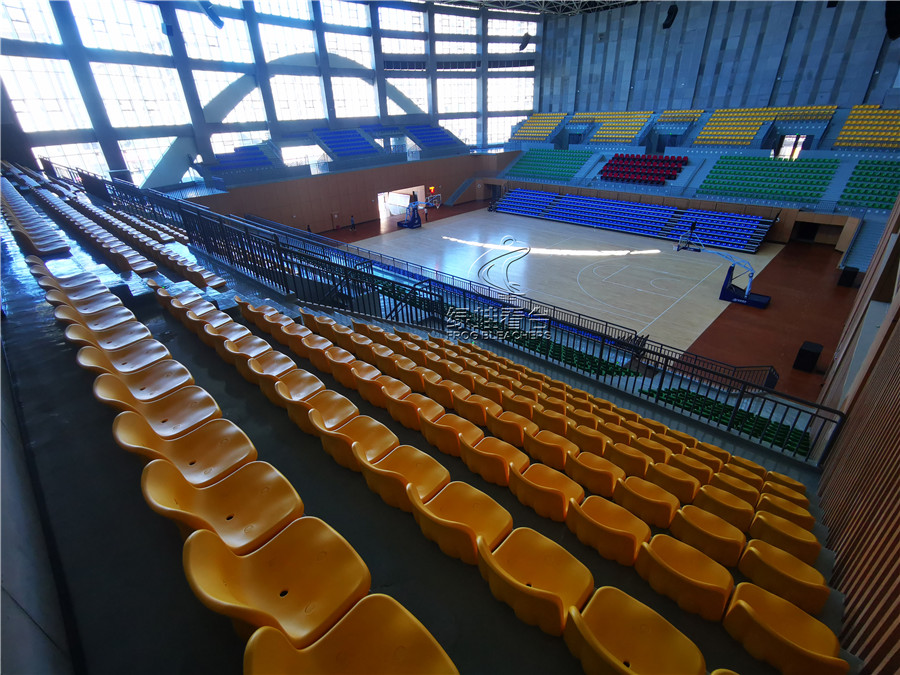 湖南怀化隆平体育中心室内篮球场看台座椅项目