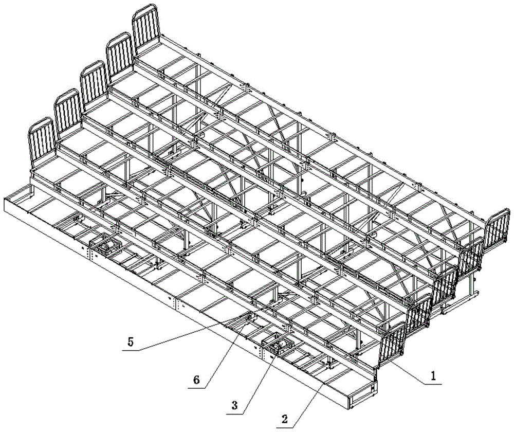伸缩看台的机械部件