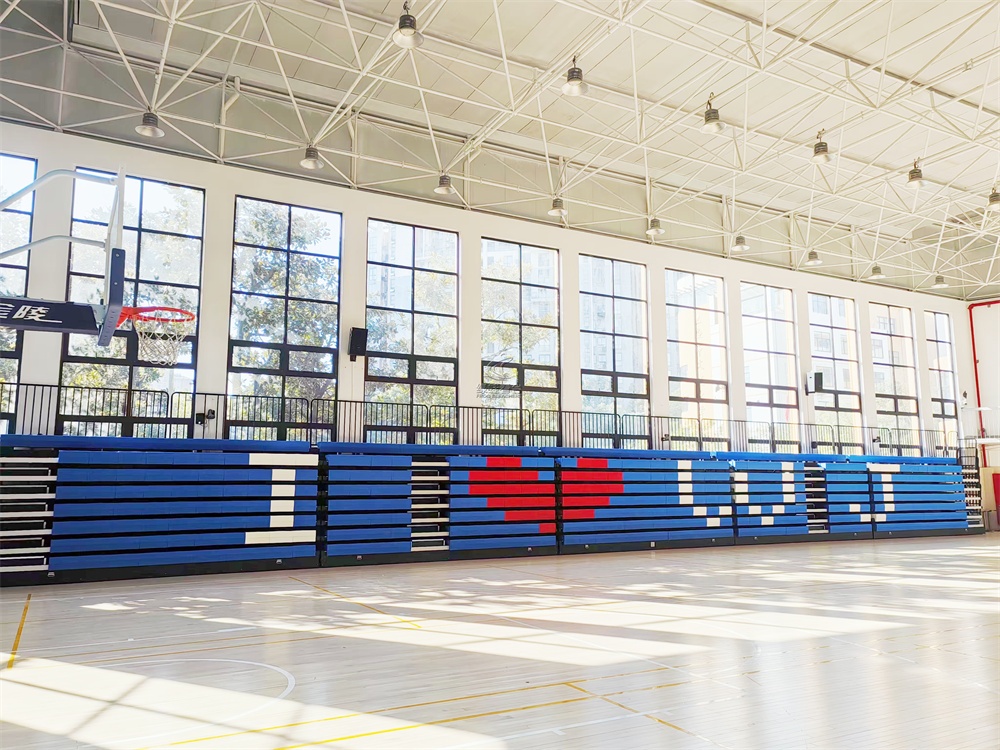 上海文建中学体育馆伸缩看台座椅项目
